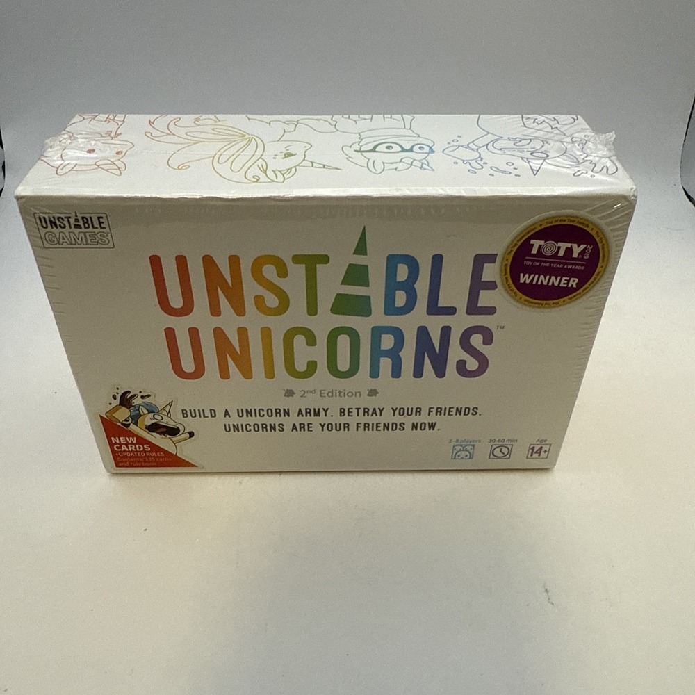 Unstable Unicorns 2nd Edition‎ Card Game NIB Sealed Toy of the Year